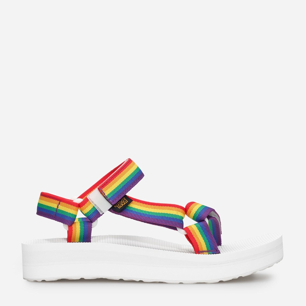 Teva Midform Universal Rainbow Pride - Men's Teva Sandals - Multicolor / White | India (RWSK26517)